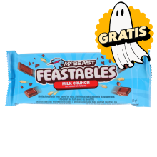 Mindestens haltbar bis: 07.12.2025 Mr Beast Milchschokolade mit Knusperreis